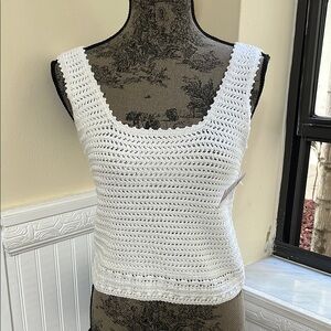 🦋 NWT Vince White Cropped Fitted Tank TopXS